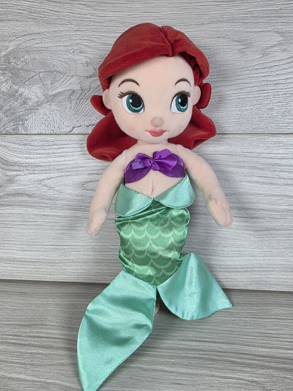 Disney Store Animators Collection Ariel Plush 13" Little Mermaid Doll W Feet SU1